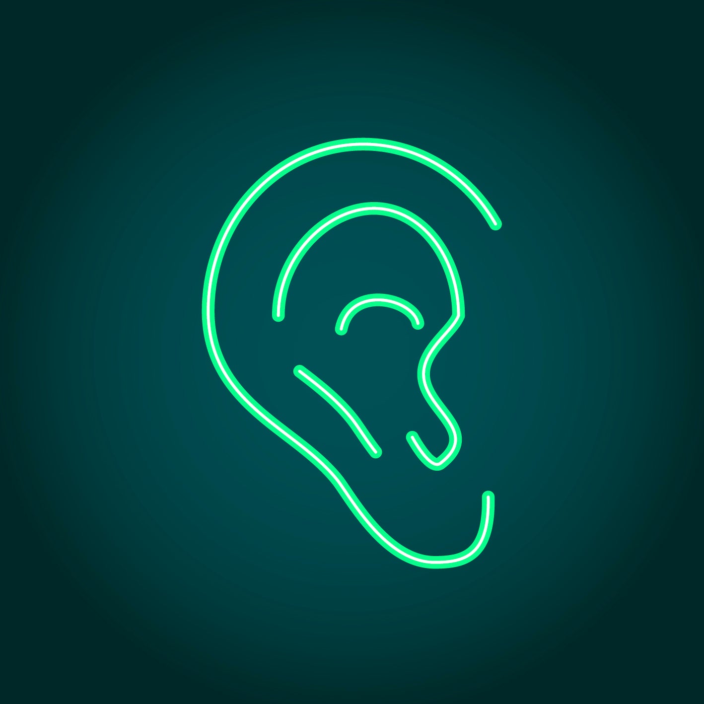 Ear neon sign